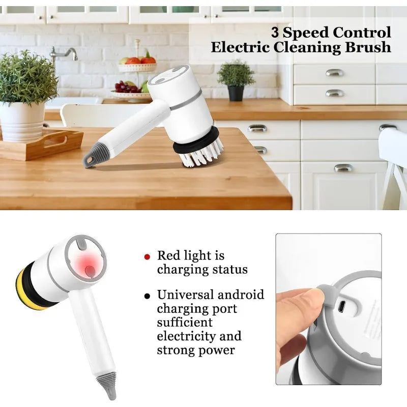 6-in-1 Electric Spin Scrubber