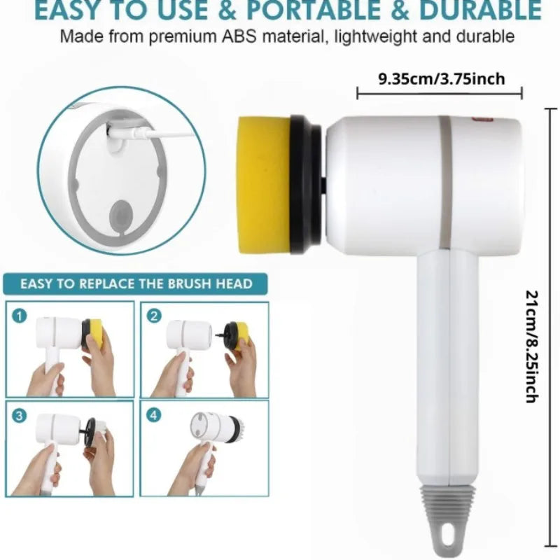 6-in-1 Electric Spin Scrubber